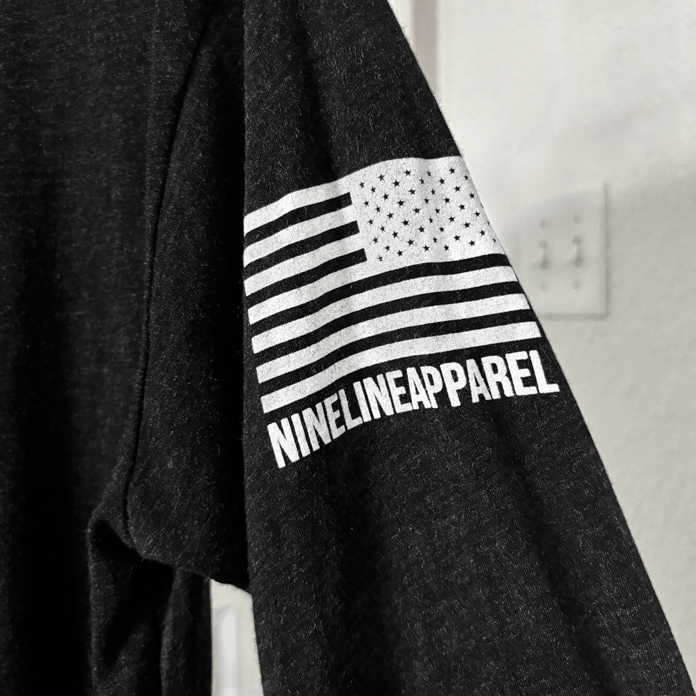 Nine Line Dropline Logo Long-Sleeve T-Shirt Black NWOT - Picture 5 of 9